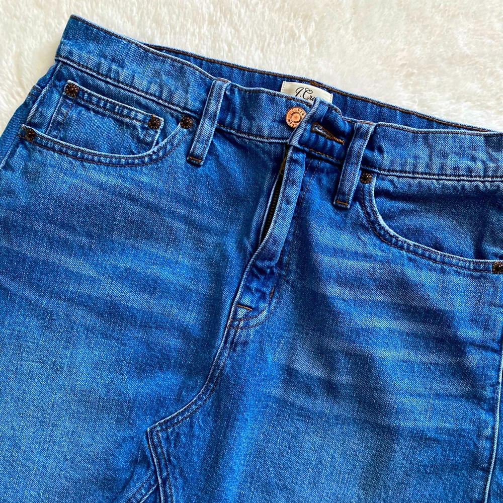 J.Crew Raw-Hem Jean Skirt